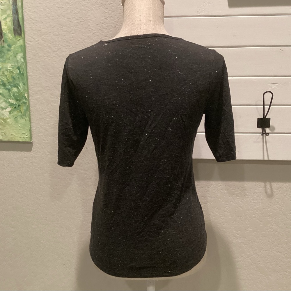 Apt. 9 Black Long Sleeve Women's Top - Picture 4 of 5